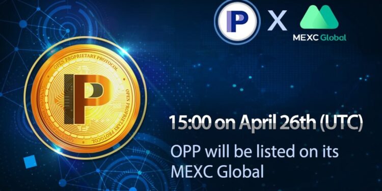 Open Proprietary Protocol [OPP] will be listed on the global exchange MEXC on April 26 15:00(UTC)
