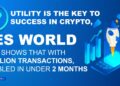 Utility is the key to success in Crypto, YES WORLD just shows that with 2 million transactions, doubled in under 2 months