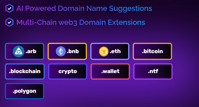 Dominator Domains, a Web3 innovative platform where users can register domains in 3 different blockchains and 10 different domain extensions Dominator Domains, a Web3 innovative platform where users can register domains in 3 different blockchains and 10 different domain extensions