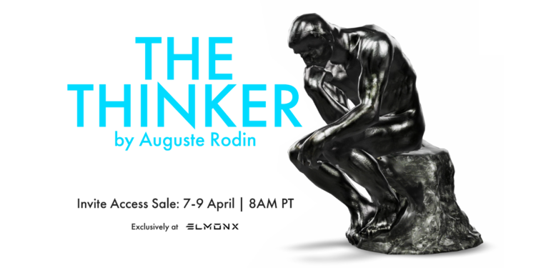 Exclusive ‘The Thinker’ NFTs To Release  In 3D and Augmented Reality on ElmonX Exclusive ‘The Thinker’ NFTs To Release  In 3D and Augmented Reality on ElmonX
