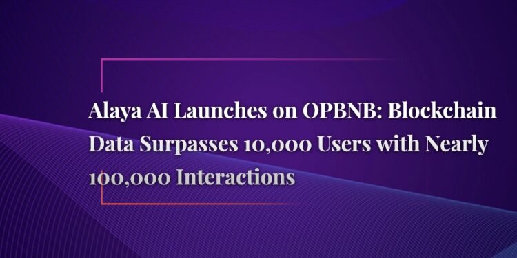 Alaya AI Launches on OPBNB: Blockchain Data Surpasses 10,000 Users with Nearly 100,000 Interactions!