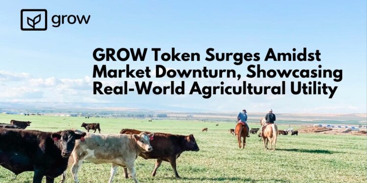 GROW Token Surges Amidst Market Downturn, Showcasing Real-World Agricultural Utility