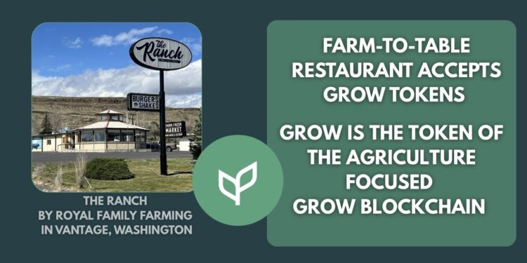 Farm-to-Table Restaurant Now Accepting GROW Tokens