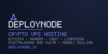 deploynode Launches Crypto VPS Hosting With Bitcoin, Monero and Lightning Payments